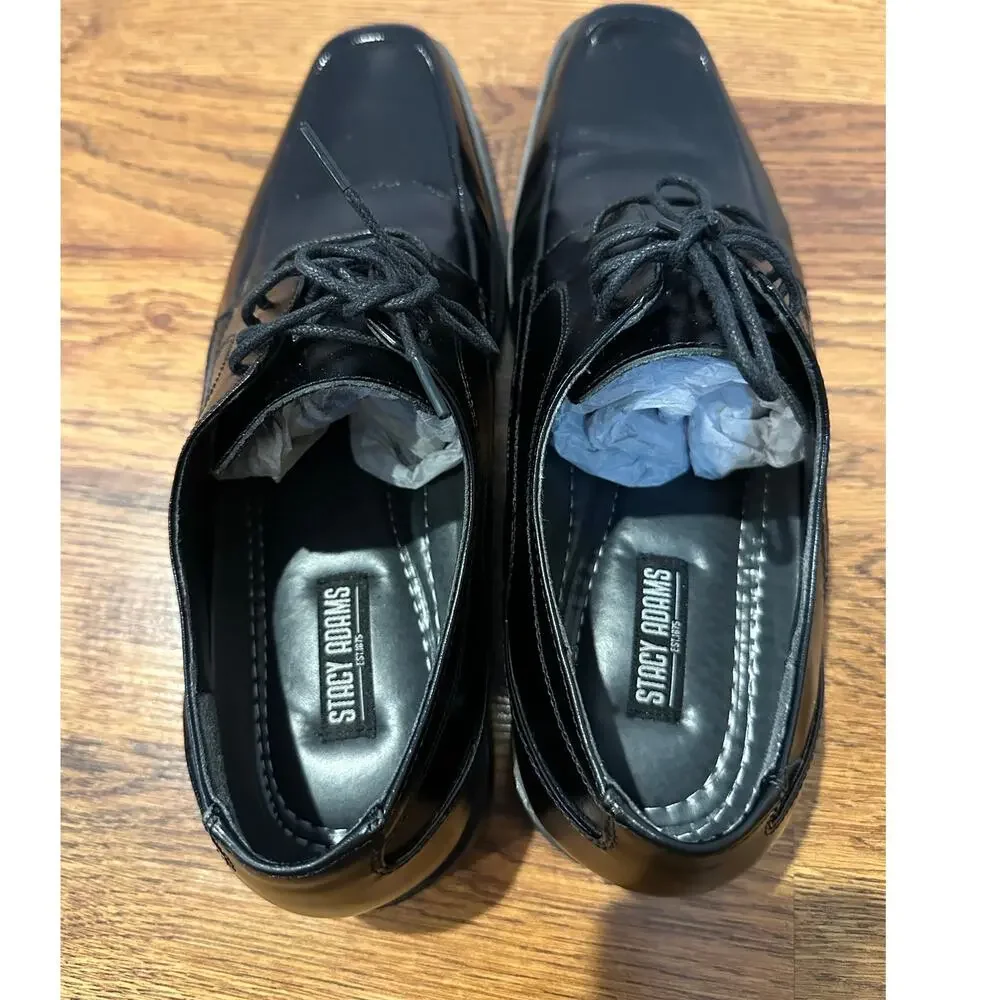 Stacy Adams Calhoun Moc Toe Lace-Up Oxford Dress Shoes Men’s Size 10 Black
